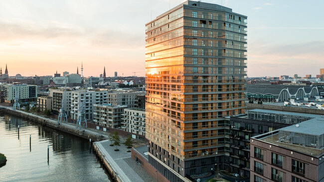 Windbeständige Verglasung für 65-Meter-Holzhochhaus in Hamburg