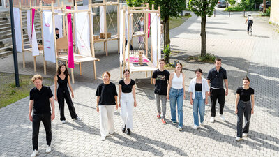 Architektur-Studierende entwerfen Rohrkolben-Pavillon für Landesgartenschau