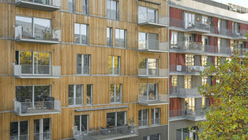Siebengeschossiger Holzbau ergänzt Berliner Quartier