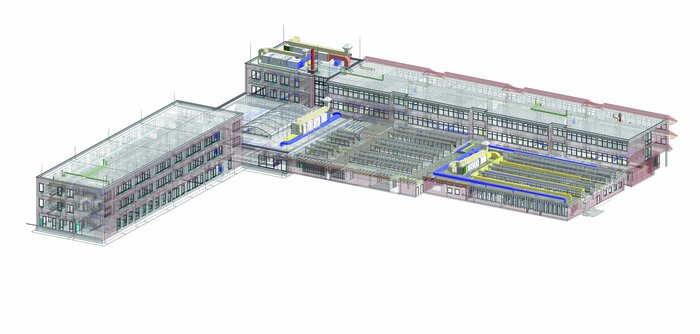 Eine Schule für alle: Ziel der umfangreichen Maßnahmen an der Caspar-Voght-Schule (im Bild das BIM-Modell) war es, eine Umgebung zu schaffen, die den pädagogischen Zielstellungen – auch vor dem Hintergrund sich verändernder Lehr- und Lernkonzepte – entspricht.