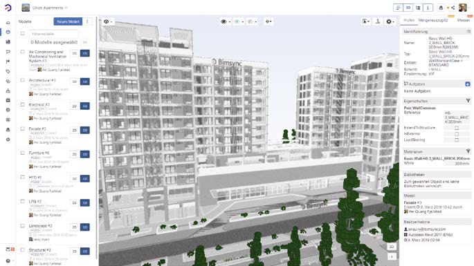 3D-Modell, das stets via IFC auf die Plattform transferiert wird.