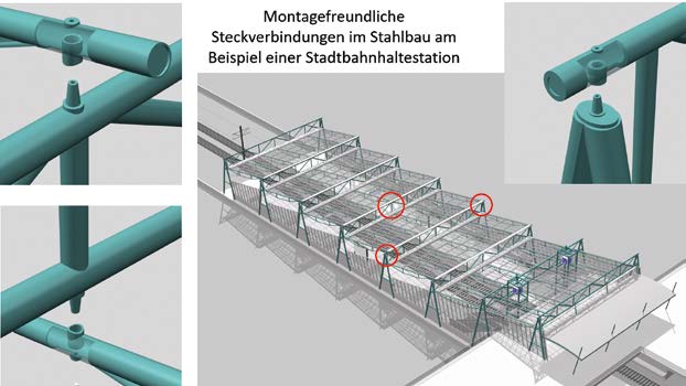 Visualisierungen der Steckverbindungen zu Abb. 5 in der Tragwerkslehre