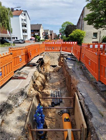 Baustellen Foto der Tiefbauarbeiten