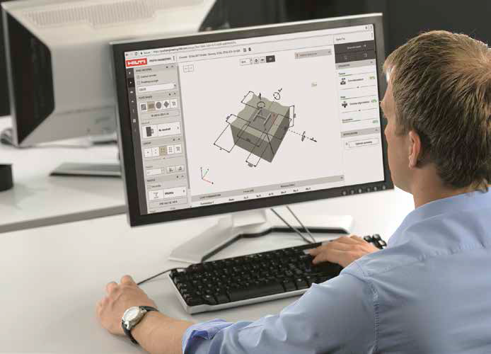 Die „Profis Engineering Suite“ von Hilti ist eine webbasierte Software zur Bemessung von Dübeln in Beton und Mauerwerk und zur Geländerbemessung.
