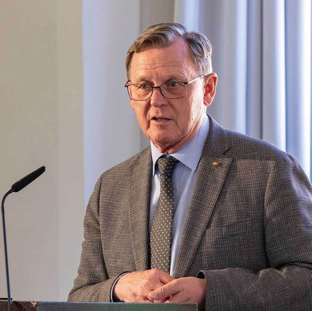 Ministerpräsident Bodo Ramelow betonte in seinem Grußwort: „Ich sage der Ingenieurkammer für 30 Jahre gute Begleitung meinen Dank! Es ist einfach wichtig, auch für die Politik, eine faire, sachliche und klare Begleitung zu haben“. © Melanie Kahl, Studio LitschiCo